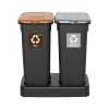 Kosz FLAP BIN 20L czarny / pokrywa brązowa BIO